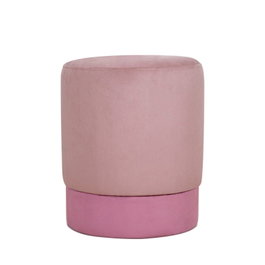 Atelier Del Sofa Puf de Terciopelo Rosa